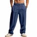 Men's Clothing Spring And Summer New Season Breathable Cotton And Linen Loose Casual Sports Pants_viptrois.com