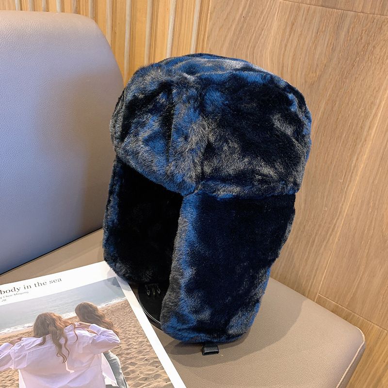 Trapper Hats Hat female Lei Feng hat male winter northeast winterproof hat winter cycling ear protection thickened windproof warm lovely_viptrois.com
