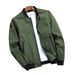 Pure New Autumn Stand Collar Trendy Fashion Casual Solid Color Outerwear Men's Jacket_viptrois.com