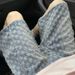 Men's Retro Jacquard Denim Shorts Summer Thin Ripped Five Point Loose Casual Design_viptrois.com