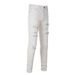 Men's Clothing High Street White Diamond Jeans For Men And Women Trendy American Style All-match Slim Straight Ripped And Scratched Skinny Trousers_viptrois.com