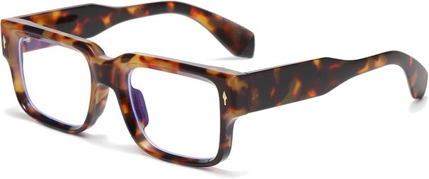 Retro Rectangular Thick Sunglasses Square Frame For Women Men Vintage Chunky Glasses UV400 Protection_viptrois.com