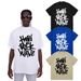 Large Size American Small Neckline Letter Graffiti Print T-Shirt Vintage High Street Ins Loose Top_viptrois.com