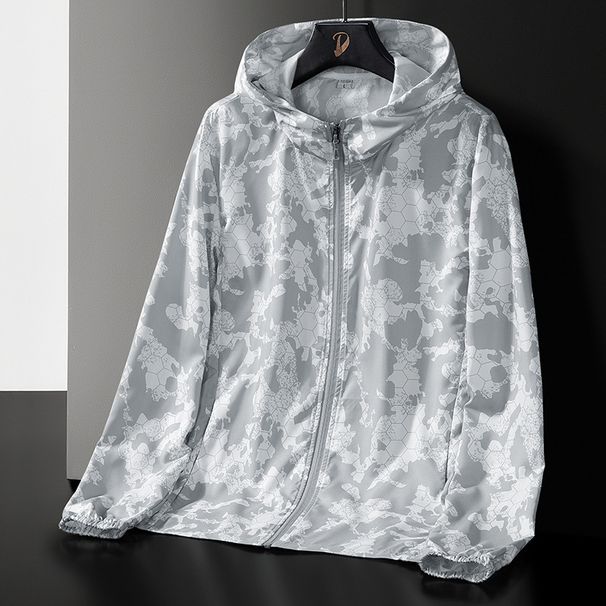 Men's Clothing Camouflage Sun Protection Clothing Loose Large Size Hooded Thin Jacket Anti Ultraviolet Fishing Waterproof Sun Protection Clothing_viptrois.com