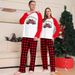 Christmas tree letters plaid Christmas family dress printed home clothes pajamas_viptrois.com