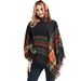 Unisex Spring and winter Christmas green cape loop yarn bristle check hooded cape_viptrois.com