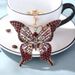 Colorful Diamond Studded Hollow Butterfly Metal Keychain Pendant Creative Small Gift Bag Pendant_viptrois.com