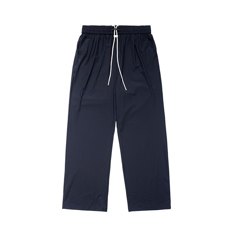 Men's Clothing Plaid Quick Drying Air Conditioning Pants High Elastic Cool Loose Sports Casual Straight Pants Men And Women 2025 Spring And Summer New_viptrois.com