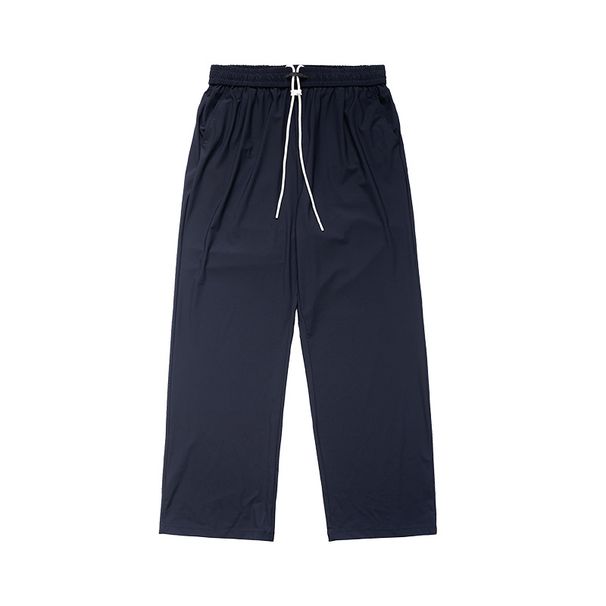 Men's Clothing Plaid Quick Drying Air Conditioning Pants High Elastic Cool Loose Sports Casual Straight Pants Men And Women 2025 Spring And Summer New_viptrois.com