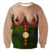 Pure European And American Cross-Border Independent Station Christmas 3D Digital Print Chest Hair Funny Pattern Round Neck_viptrois.com