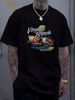 Virginia Beach T Shirt Adult Medium Yellow Short Sleeve Distressed Designer Clothes Comfortable Fashion Summer Homme Streetwear_viptrois.com
