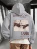 Men's Clothing European Size Brooklyn Letter Print Hoodie Loose Pullover Top Factory Wholesale_viptrois.com