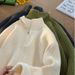Autumn and Winter New Half Zipper Sweater Knitted Shirt Men's Trendy Brand Versatile Bottom Shirt Trendy Loose Top_viptrois.com
