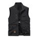 Men's Utility Vest – Lightweight Multi-Pocket Workwear | Outdoor Photography & Fishing | Khaki/Black/Army Green (M-5XL)_viptrois.com
