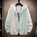 Hollow Hooded Sun Protection Jacket For Summer Ruffian Handsome Mesh Breathable Lightweight Jacket, Trendy Outdoor Men's_viptrois.com