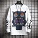 Men's Crew Neck Sweater Spring And Autumn New Men's Fashion Casual Loose Print Little Devil Sweater_viptrois.com