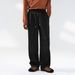 Straight-Leg Pants – Streetwear Relaxed Fit Cotton Blend Trousers With Drawstring Waist (Mechanical Gray/Digital Gray/Sand Khaki/Deep Black)_viptrois.com