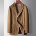 Men's Clothing autumn and winter 100% pure wool single western green young luxury business double sided wool suit jacket_viptrois.com