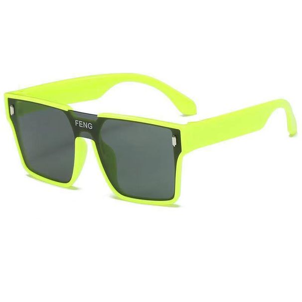 Korean version of internet celebrity personality one-piece women large frame slim face, yellow sunglasses for and cool_viptrois.com