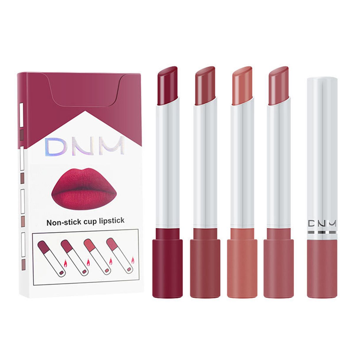 BeautyLife 4 Colors Long Lasting Waterproof Velvet Matte Cigarette Lipsticks Cosmetics_viptrois.com