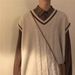 Men's Clothing Autumn And Winter Loose American Retro V Neck Vest Sweater Men's Design Sense Japanese College Style Couple Vest Sweater_viptrois.com