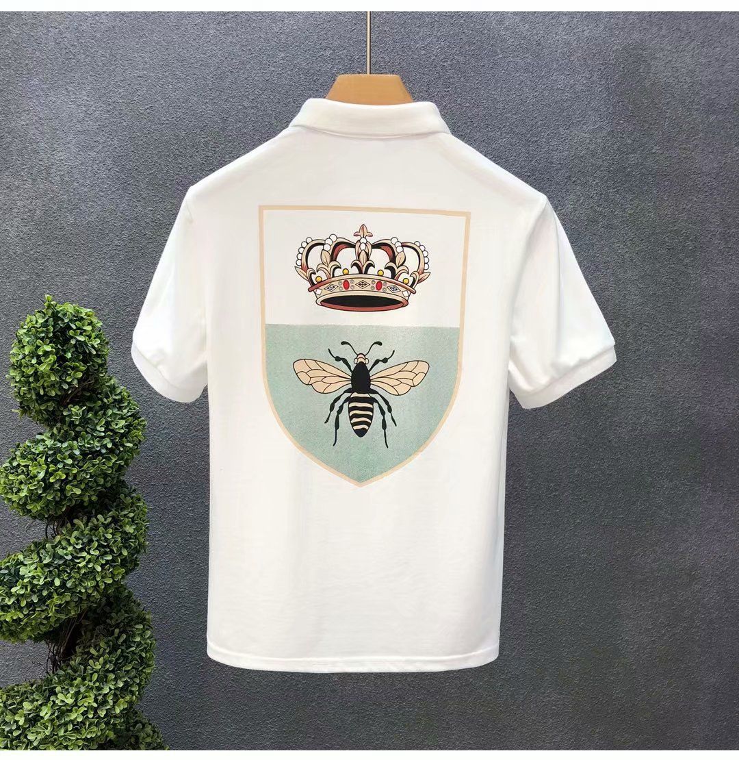 Men's Clothing High End Trendy Men's Half Sleeved Summer New Polo Shirt Men's Trendy Brand Short Sleeved Youth Personality Men's Collared T Shirt_viptrois.com