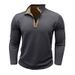 Cross-border Autumn And Winter New Foreign Trade Men's Long-sleeved Stand-up Neck Sweater European And American Large-size Men's Zipper Henry Casual_viptrois.com