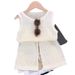 Kid's Clothing 2024 summer new girls' vest two piece knitted two piece suit_viptrois.com