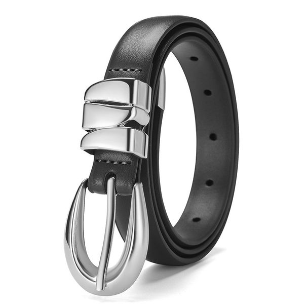 Semicircular Retro Women's Belt Female Decorative Belt Double Sided Cowhide Exquisite All Match Waist Seal With Pants_viptrois.com