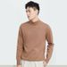 1 Solid Color Men's Mid-High Collar Thickened Knitted Sweater Spring Autumn Winter Round Neck Casual Loose Long Sleeve_viptrois.com