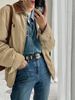 RL Raff Vintage Single Layer Jacket Corduroy Unisex Couple Style Turn-down Collar Coat_viptrois.com