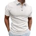 New Summer Waffle Men's Polo Shirt Short-sleeved T-shirt Slim Button Top Business Plaid Casual_viptrois.com
