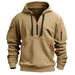 Pure Pure Spring And Autumn Men's Hoodie With Zipper, Multi-Po, Embroidered Badge, Pullover, Sports Casual Loose Fit,_viptrois.com