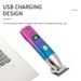 Gradient Electric Hair Clipper With LCD Digital Display, USB Charging Power, And Scissors_viptrois.com