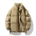 Men's Clothing Winter Padded Jacket - Thickened Polyester Coat With Multiple Pockets, Loose Fit, Zipper Closure, Warm & Stylish For Casual Wear_viptrois.com
