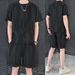 Summer New Plus Size Casual Clothing T-Shirt Short Sleeve Sports Men's Two-Piece Set_viptrois.com