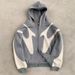 Heavyweight Distressed Hoodie – Oversized Zip-Up Sweatshirt With Gothic Cross & Ripped Details (Streetwear, S-2xl, Winter Grunge Style)_viptrois.com