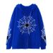Spider Web Zipper Sweater Street Tide Spring And Autumn Hoodie American Retro Casual Jacket For Men And Women_viptrois.com