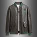 Men's Clothing Autumn And Winter Splicing Fashion Embroidery Leather Men's Jacket Japanese Fashion Brand Motorcycle Clothes Large Size Leather Jacket_viptrois.com
