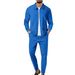 2024 Coat Autumn Youth Waffle Zip Pocket Flip Collar Slim Fit Cardigan Men's Jacket Set_viptrois.com