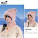 8410 Knitted Scarf Mask Integrated For Women Winter Cycling Windproof Fleece-Lined Warm Knit Hat_viptrois.com