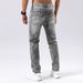 Men's Clothing New Denim Trousers Ins Trendy Black Slim Thick Line Denim Pants_viptrois.com