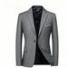 Men's Slim Fit Casual Suit Single Jacket Business Formal Best Man Attire_viptrois.com