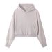 Women's Cropped Hoodie - 330g Heavyweight Oversized Pullover With Drop Shoulder & V-Neck (10 Colors) | Streetwear Essential_viptrois.com