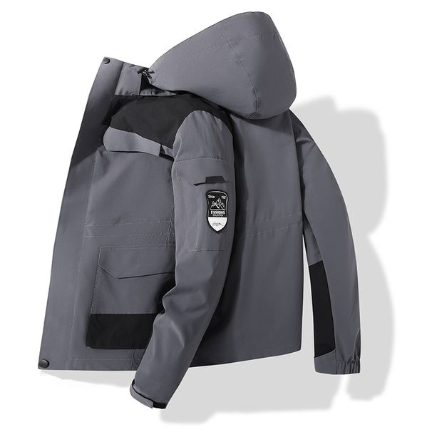 Men's Clothing Coat Extra Large Size Warm Windproof Two-piece Jacket Warm Hooded Mountaineering Suit_viptrois.com