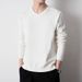 Chicken Heart V-neck Knitted Sweater, Warm Solid Color Base Sweater, Slim Fit Pullover, Thread Jacket_viptrois.com