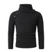 Men's British Style Stacked Neck Long Sleeve Sweater Light Fleece Lined Slim Fit Stretchable Winter Pullover_viptrois.com