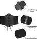 Werforu Tied Cincher Belt, Women's Black Lace-up Corset, Elastic Waist Belt For Halloween Party_viptrois.com