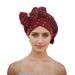 Autumn New Space Layer Hot Diamond Stacked Bow Hat Baotou Hat Muslim Hat_viptrois.com