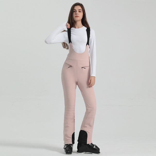 Women's Ski Bib Pants – Stretch Waterproof Snow Overalls With Suspenders For Skiing – Slim Fit Thermal Insulated (15000mm) In 8 Colors_viptrois.com
